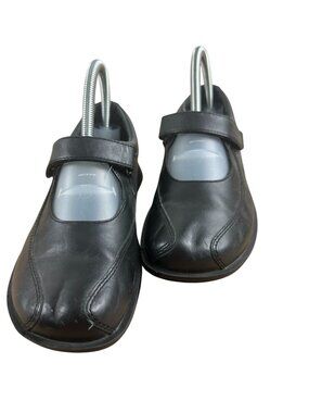 Simple Mary Jane Shoes Size 8 Black Faux Leather Blend Womens